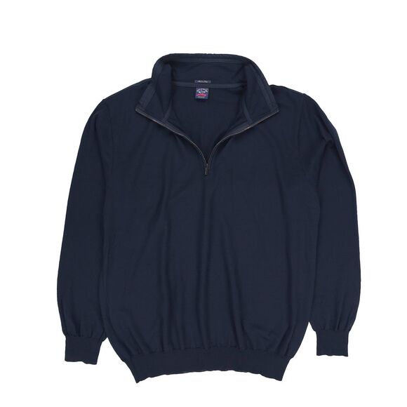 PAUL & SHARK 100% Wool Half-Zip Sweater Old Money Quiet Luxury Minimal Athlsiure
